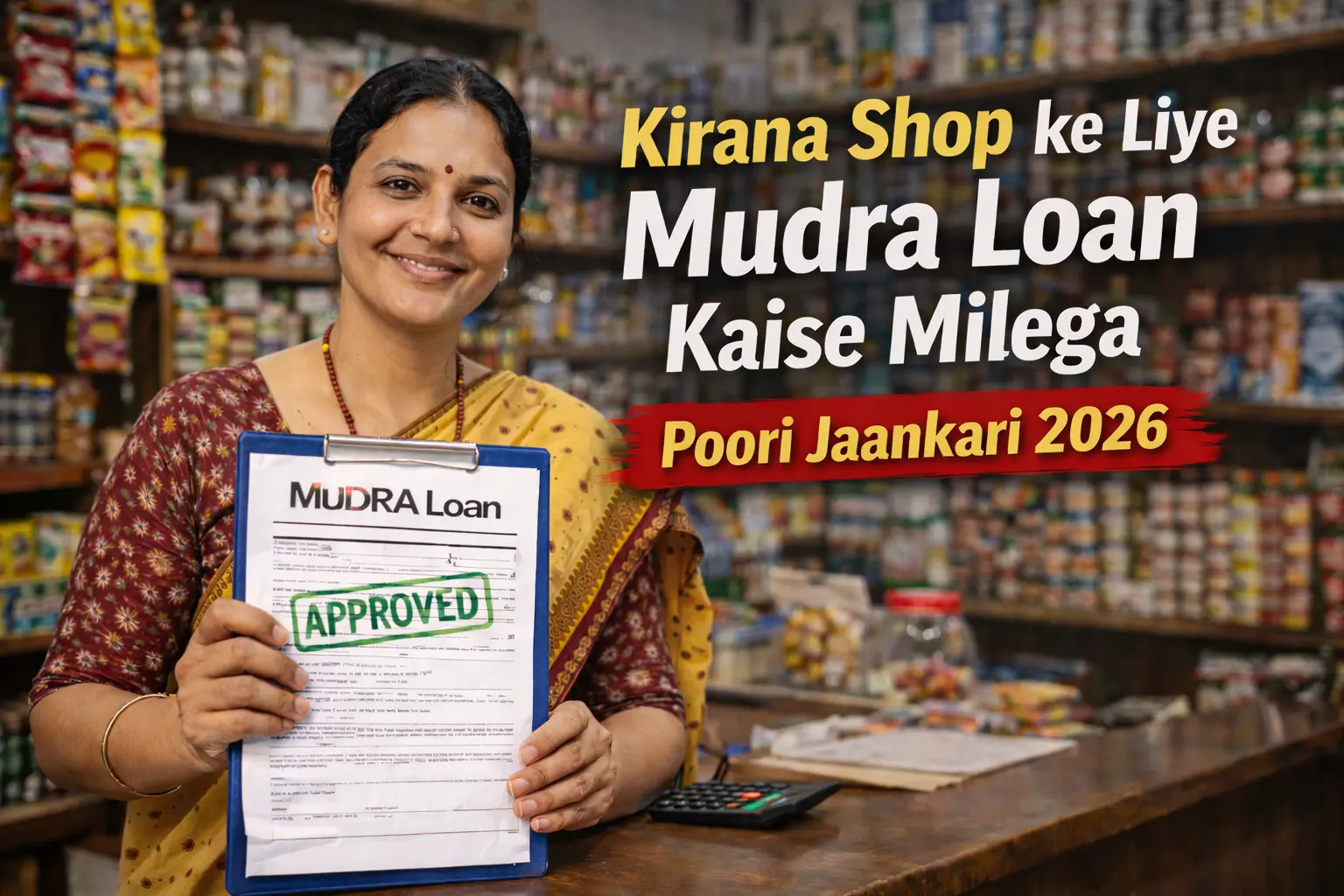 Kirana Shop ke Liye Mudra Loan Kaise Milega — Poori Jaankari 2026