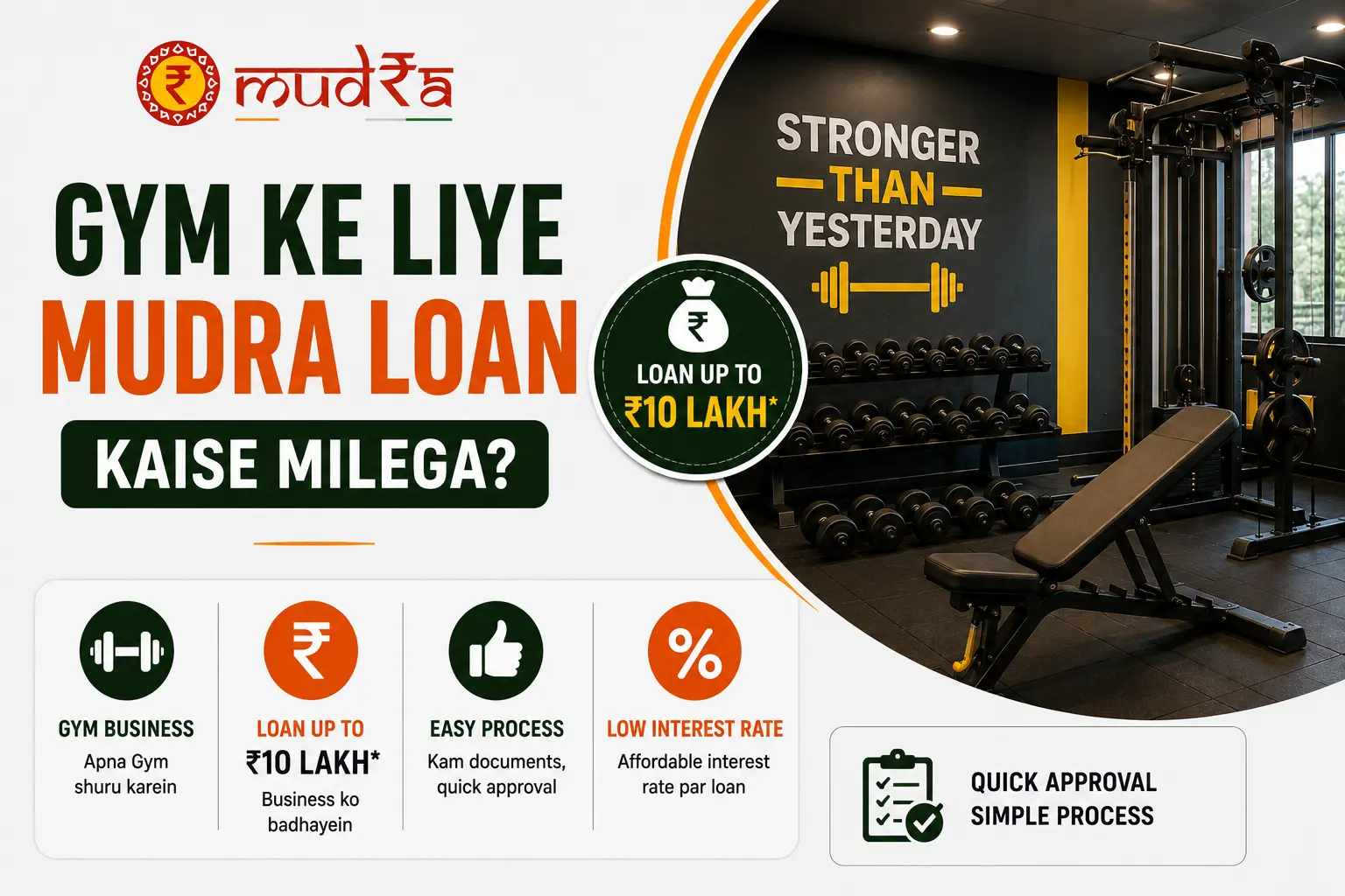 Gym Ke Liye Mudra Loan Kaise Milega 2026 — Poori Jaankari
