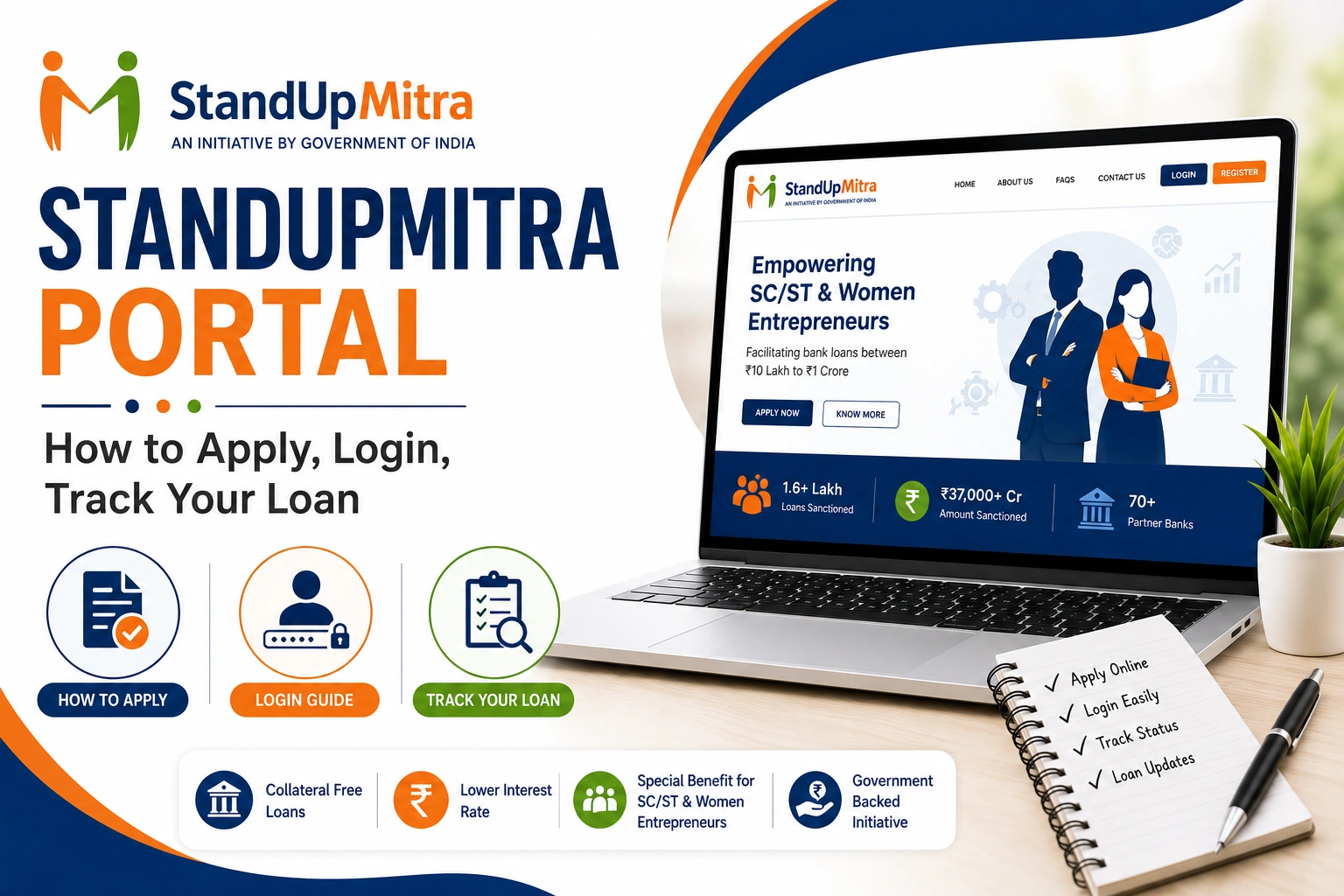 StandUpMitra Portal 2026 — How to Apply, Login, Track Your Loan